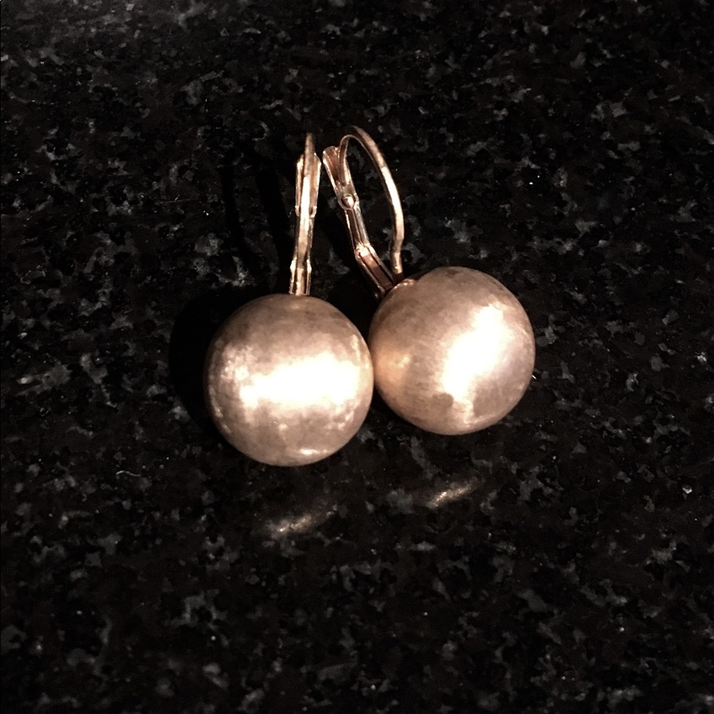 14k Gold Plated Earring Balls brushed